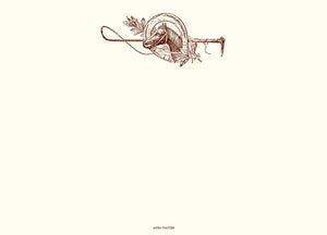 Alexa Pulitzer Horse Shoe Note Card with Plain Envelope
