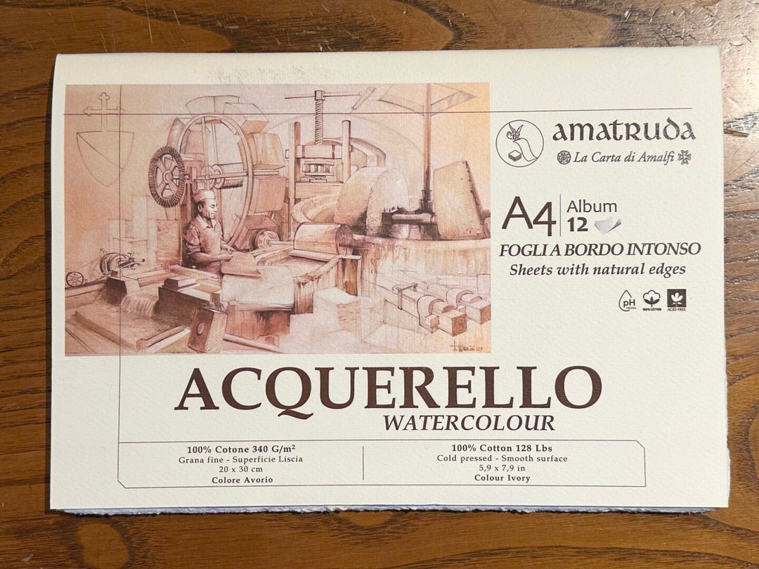 Amalfi Paper Watercolour Album with Untouched Edges | Amatruda Italy