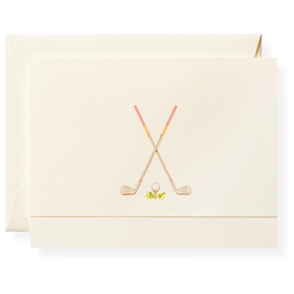 Karen Adams - Golf Club Notecard Box 5.5" x 4.25" (8ct. Folded Cards &amp; Envelopes)