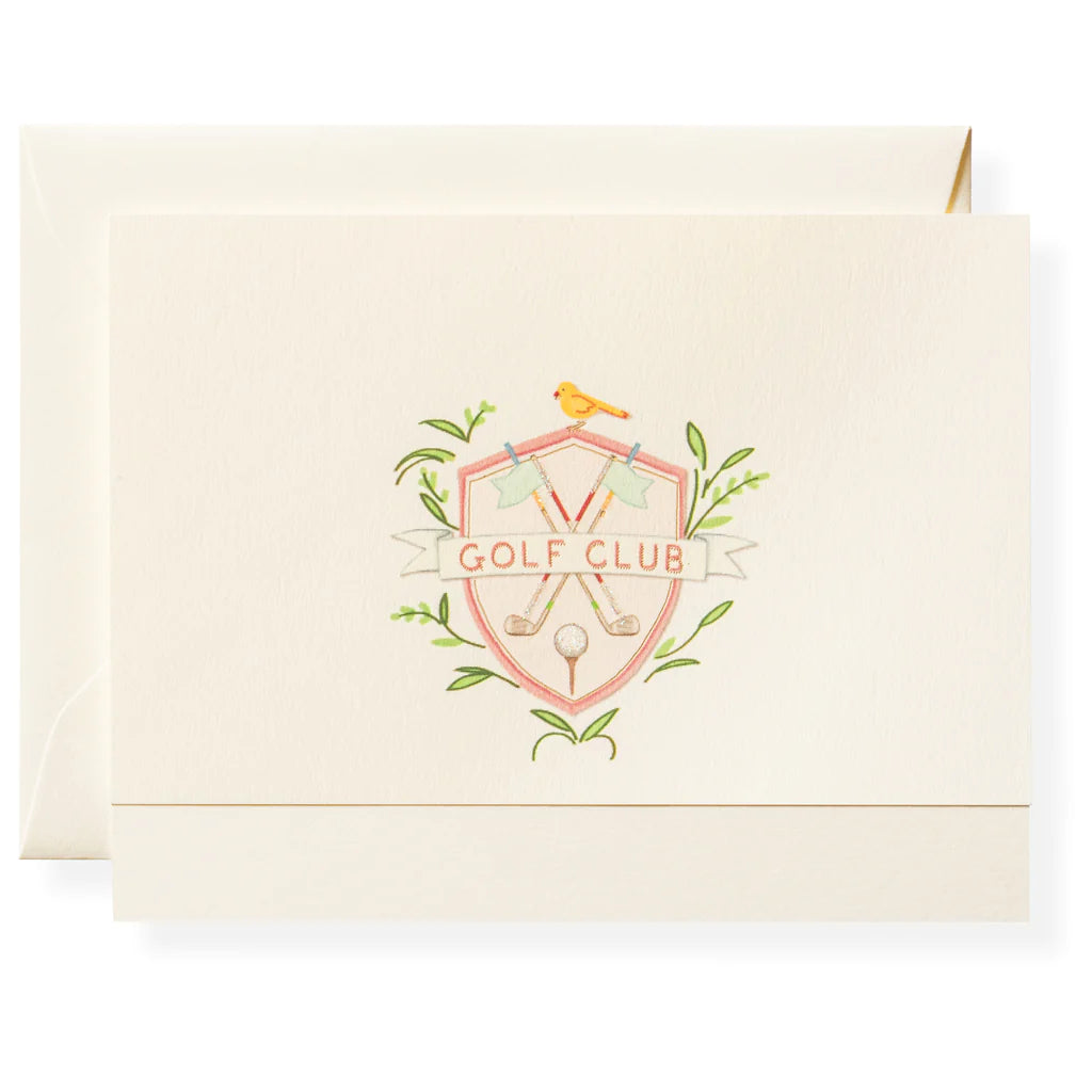 Karen Adams - Golf Club Notecard Box 5.5" x 4.25" (8ct. Folded Cards &amp; Envelopes)