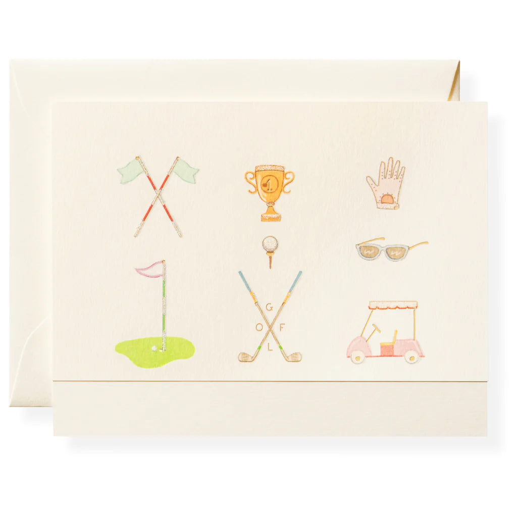 Karen Adams - Golf Club Notecard Box 5.5" x 4.25" (8ct. Folded Cards &amp; Envelopes)