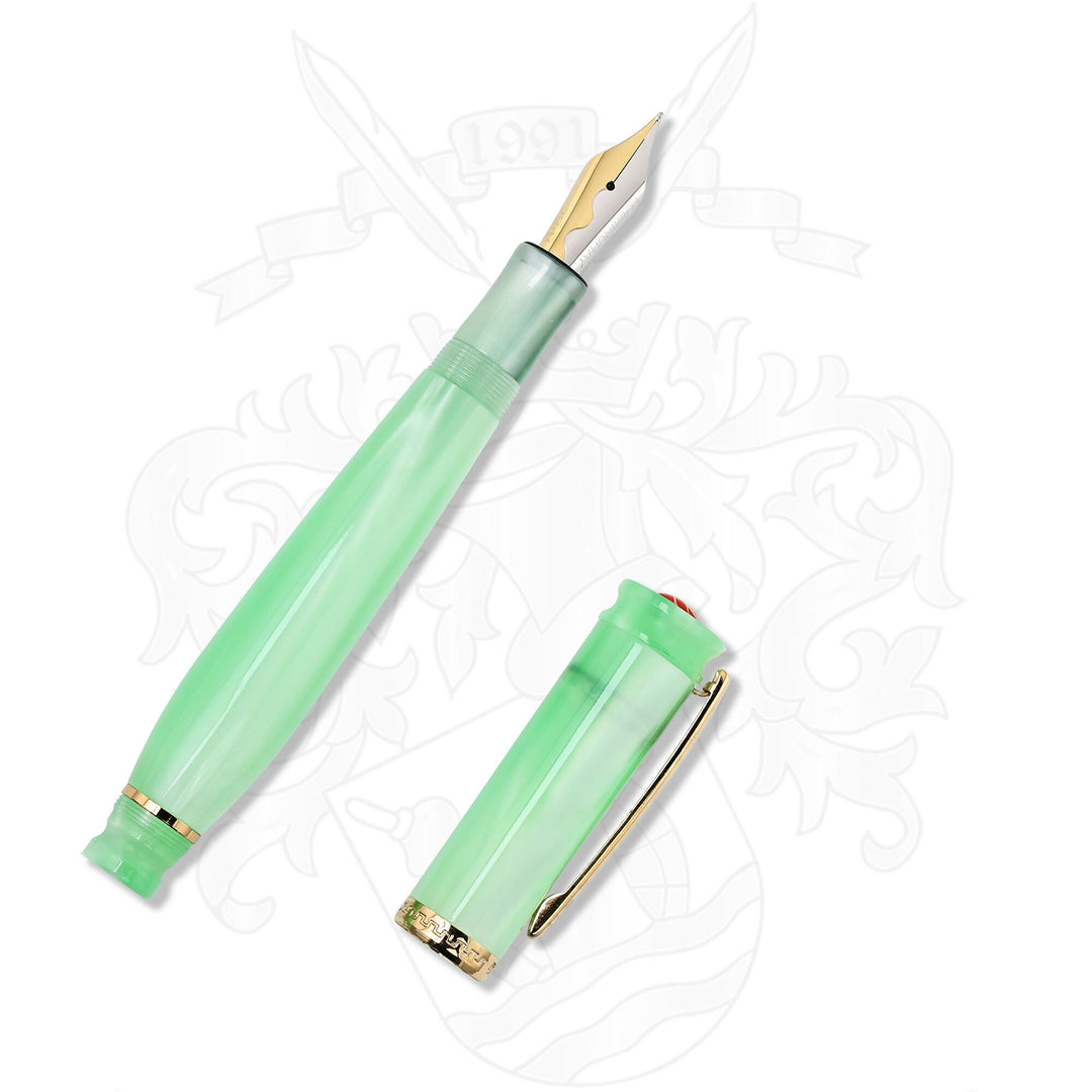 Loiminchay Mini Qian Long Jade Green Fountain Pen