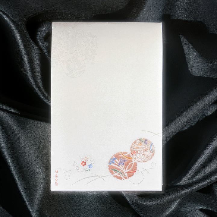 Japanese Paper Floral Design Embossing Notepad - Saya A5