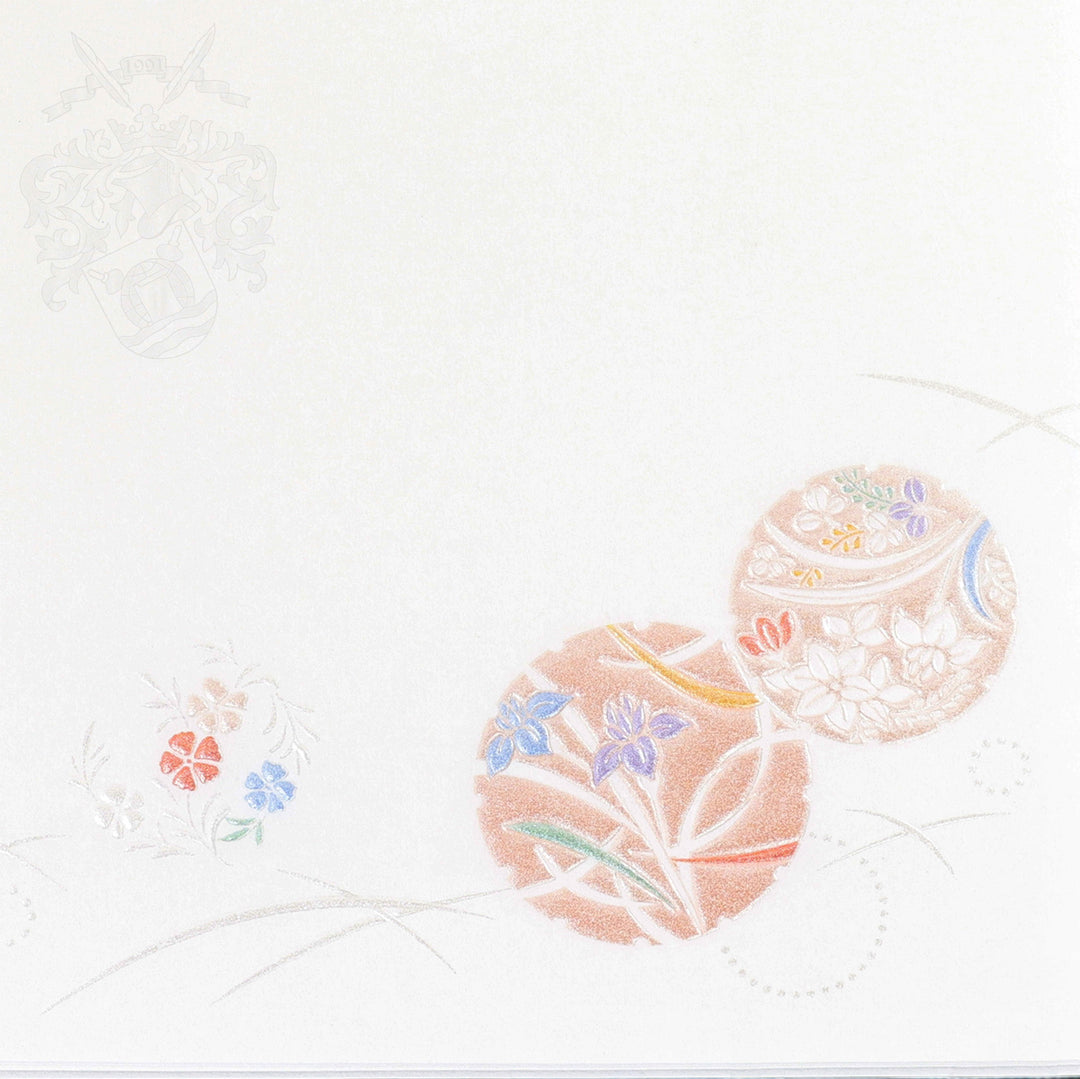 Japanese Paper Floral Design Embossing Notepad - Saya A5