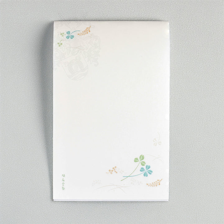 Japanese Paper Floral Design Embossing Notepad - Kazemachizuki A5