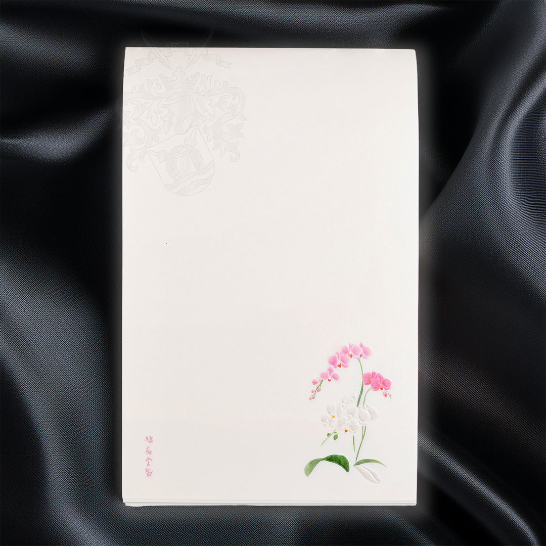 Japanese Paper Floral Design Embossing Notepad - Ryūga A5