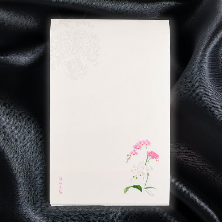 Japanese Paper Floral Design Embossing Notepad - Ryūga A5