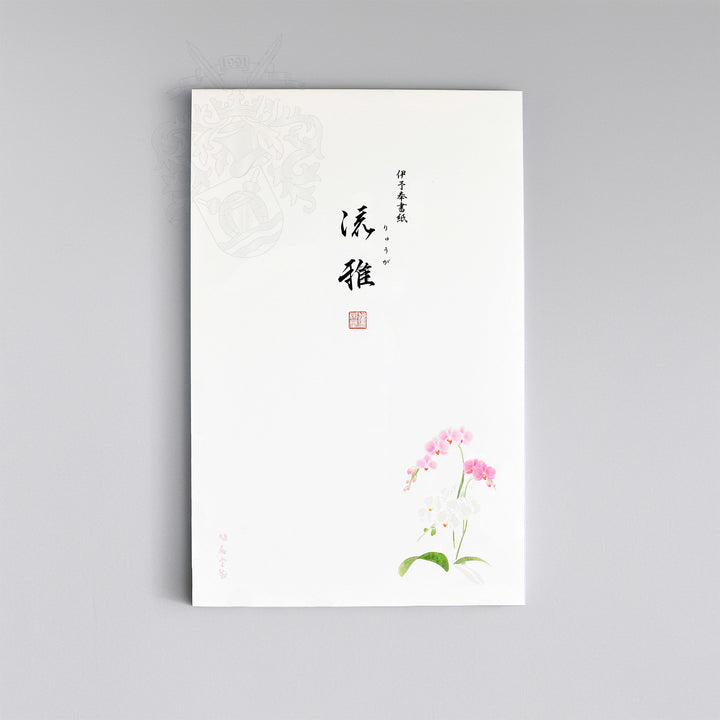 Japanese Paper Floral Design Embossing Notepad - Ryūga A5