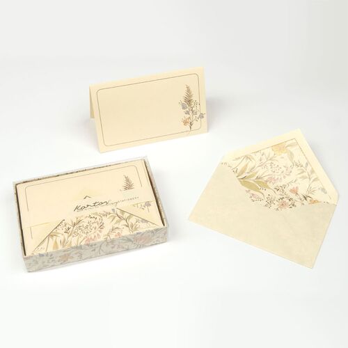 Italian Florentine Primavera Foldover Card &amp; Envelope Set (10ct.) 3.35"x 5.31" I Kartos Italy