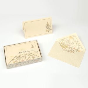 Italian Florentine Primavera Foldover Card & Envelope Set (10ct.) 3.35"x 5.31" I Kartos Italy