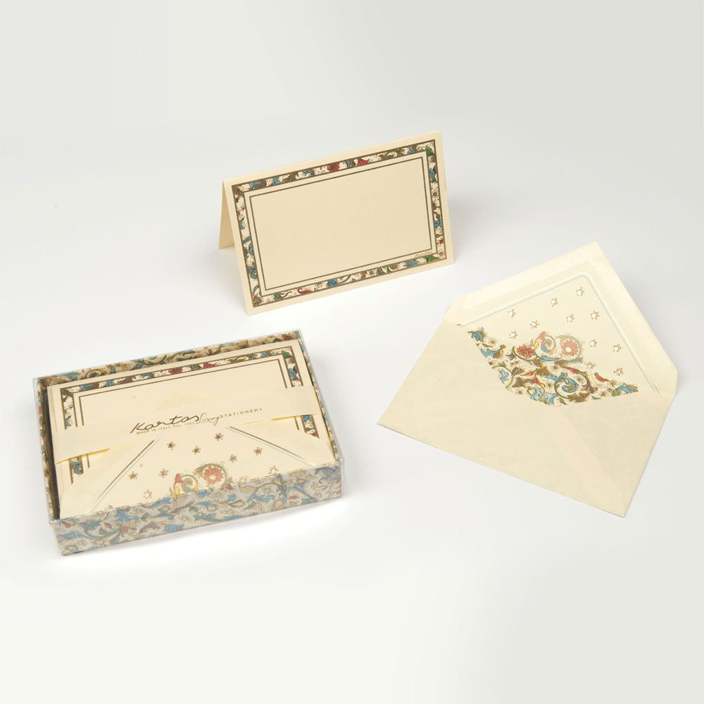 Italian Florentine Medicea Foldover Card &amp; Envelope Set (10ct.) 3.35"x 5.31" I Kartos Italy