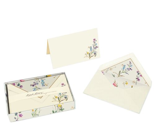 Italian Wild Flowers Foldover Card &amp; Envelope Set (10ct.) 3.35"x 5.31" I Kartos Italy