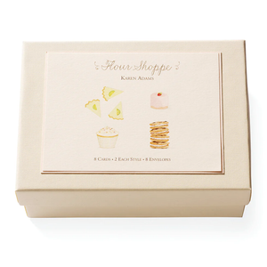 Karen Adams - Flour Shoppe Notecard Box 5.5" x 4.25" (8ct. Folded Cards & Envelopes)