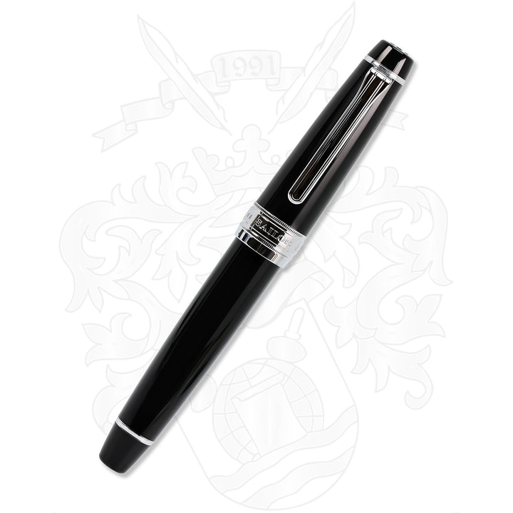 Sailor Professional Gear KOP Black &amp; Silver Trim 21k Fountain Pen
