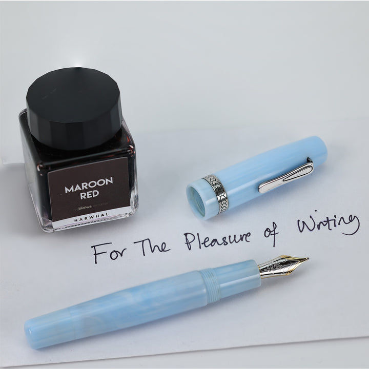 Krone Transition Fountain Pen in Sky Blue Resin