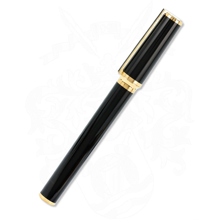 S.T. Dupont Montparnasse Black Lacquer and Gold Fountain Pen