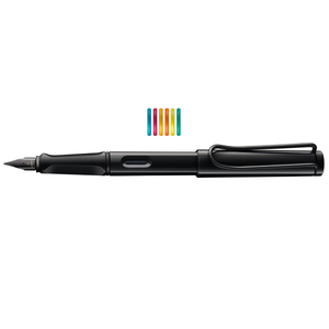 Lamy Safari Fountain Pen - All Black Multi