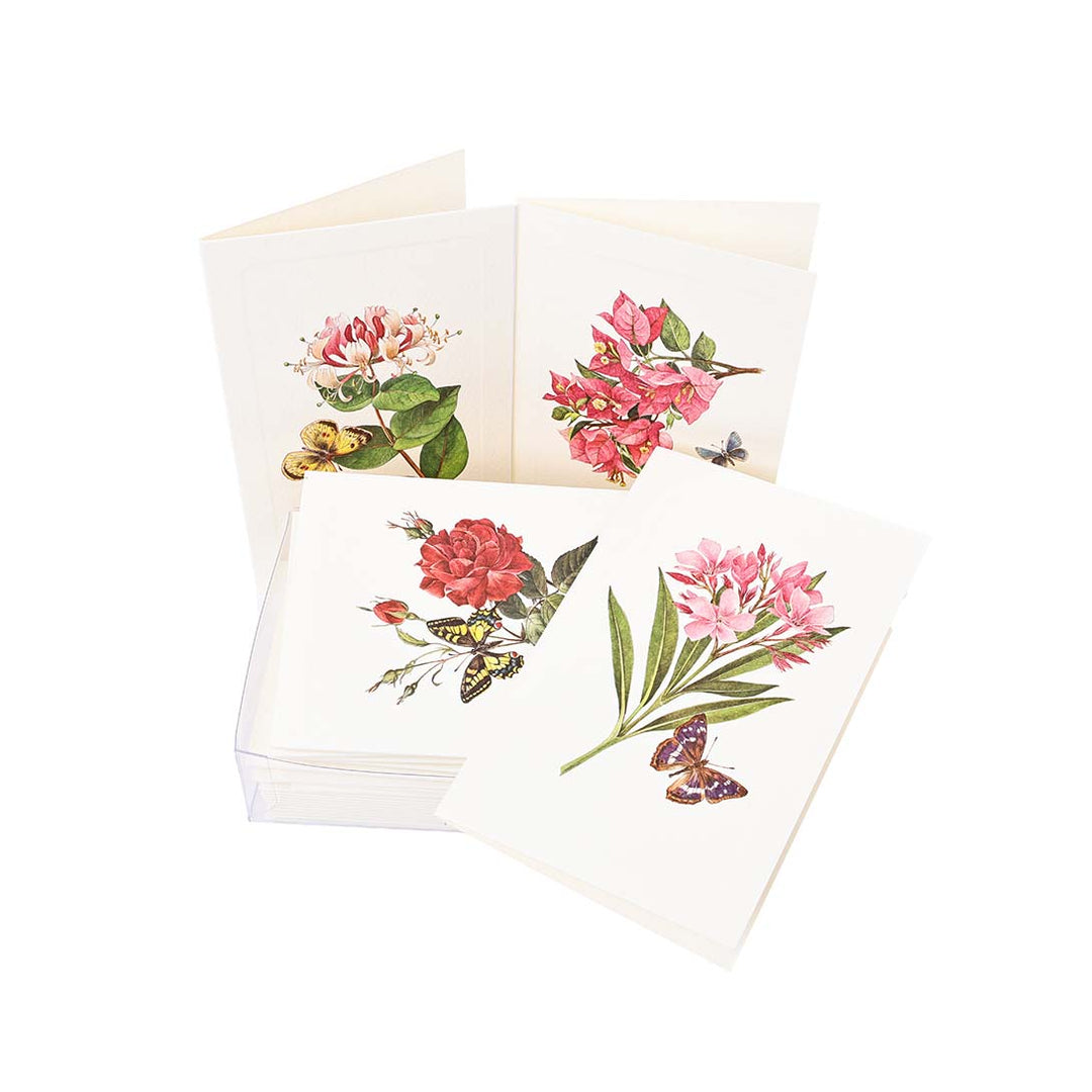 Rossi 1931 Italian Stationery - Butterfly &amp; Flower Folded Notecards