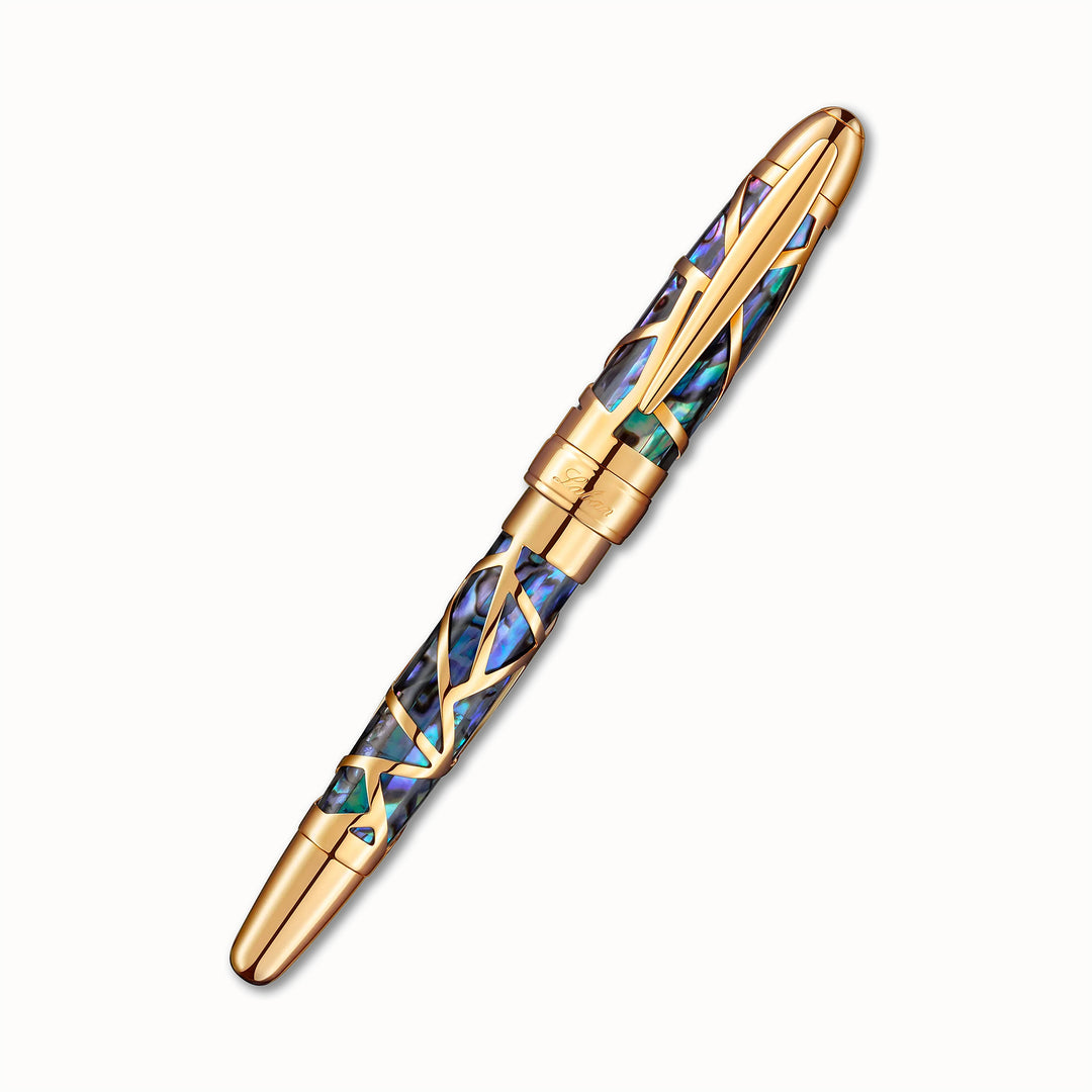Laban Oceana Abalone Skeleton Fountain Pen - Gold