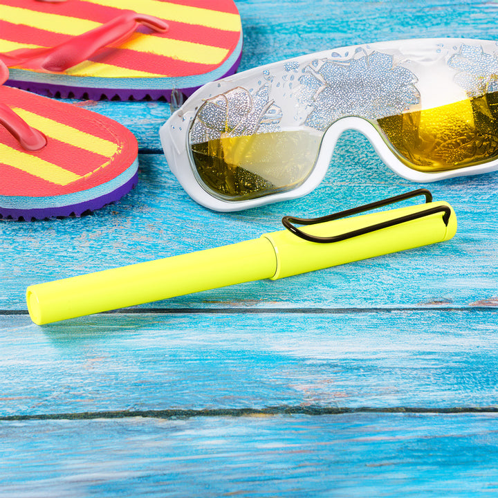 Lamy Safari Neon Yellow Rollerball Pen - Special Edition