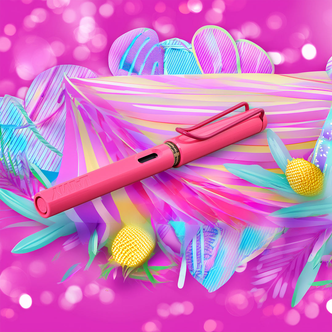 Lamy Safari Neon Pink Fountain Pen - Special Edition