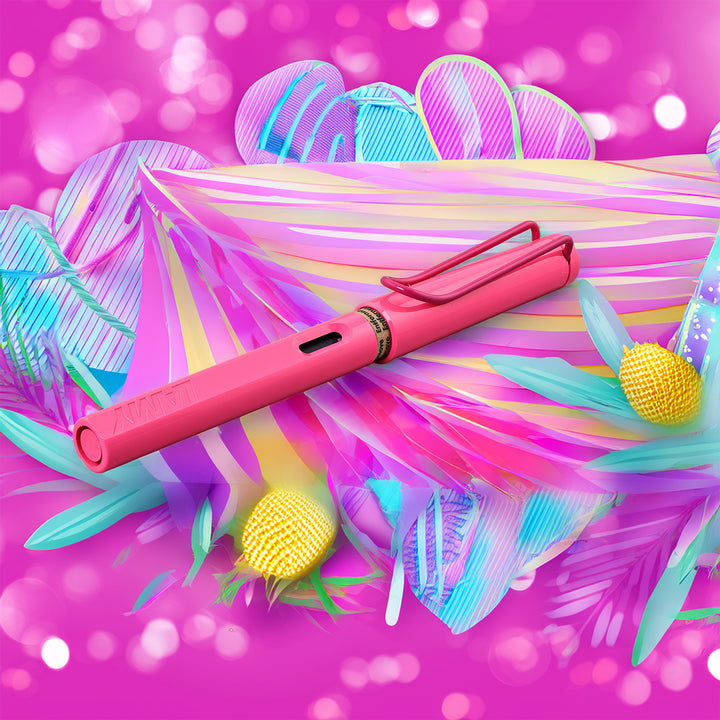 Lamy Safari Neon Pink Fountain Pen - Special Edition