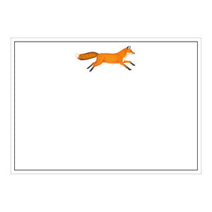 LEAPING FOX Correspondence Card 6.125" x W 4.875" (12 Flat Cards and Envelopes)
