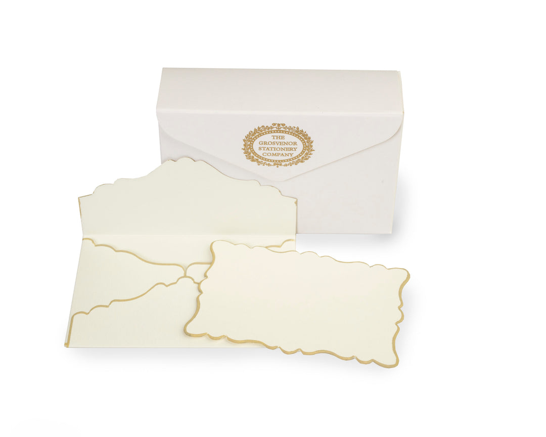 Grosvenor Cards &amp; Envelopes - Ecru Enclosures – Asparagus (10ct.)