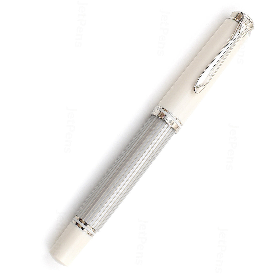 Pelikan M405 Souverän Fountain Pen - Silver-White