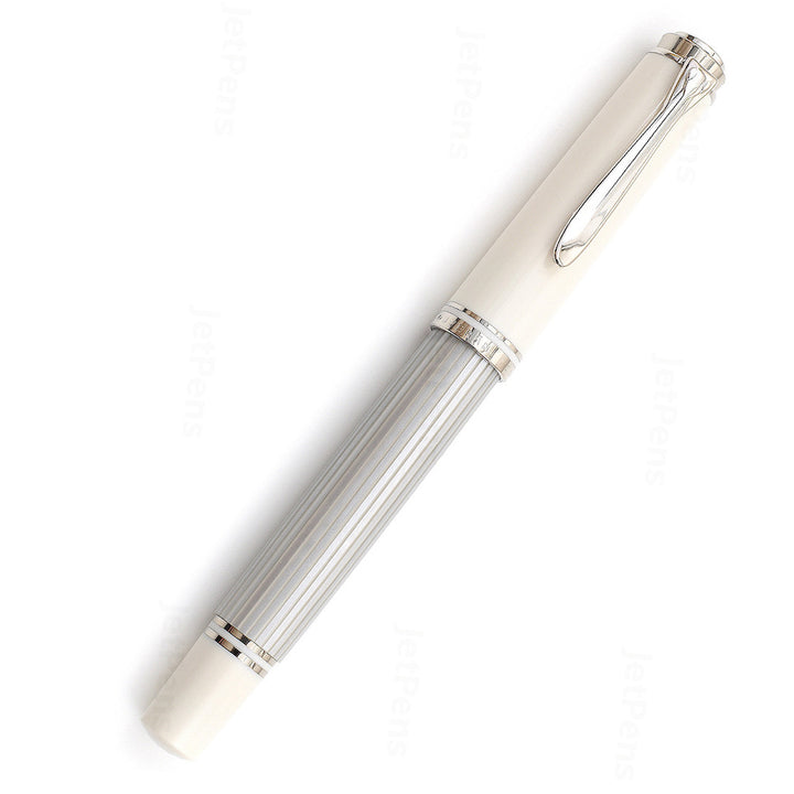 Pelikan M405 Souverän Fountain Pen - Silver-White