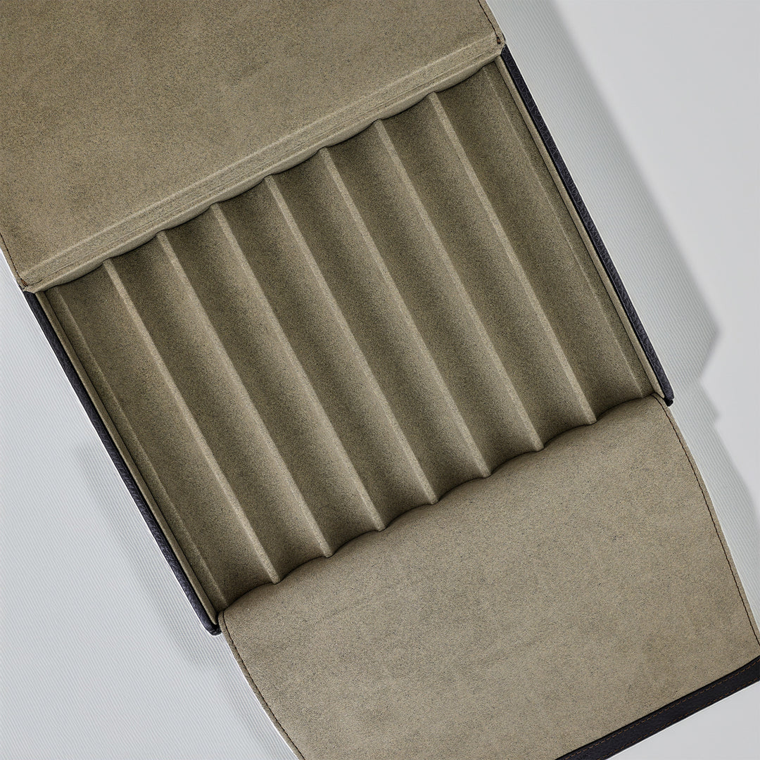 Pen Case for 8 Writing Instruments in Grain Leather