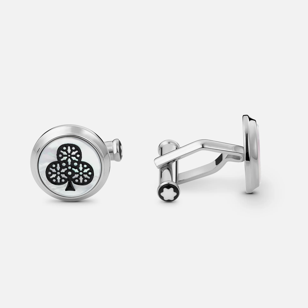 Montblanc Meisterstück Tribute to the Book Around the World in 80 Days Ace of Club &amp; Ace of Diamond Cufflinks by Mont Blanc
