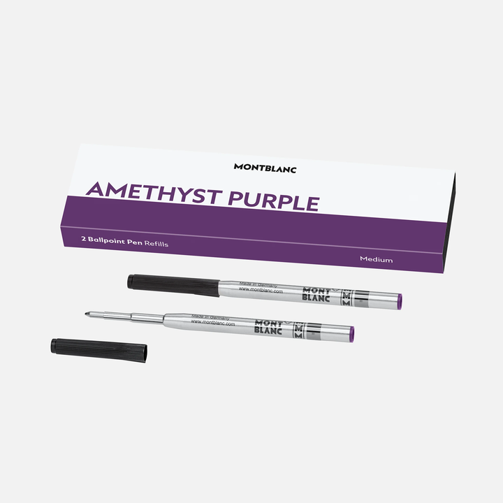 Montblanc 2pk Ballpoint Refills in Amethyst Purple by Mont Blanc