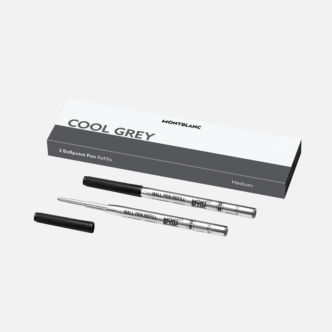 Montblanc 2pk Ballpoint Refills in Cool Grey by Mont Blanc