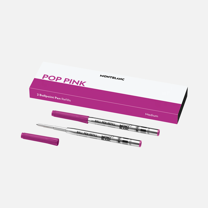 Montblanc 2pk Ballpoint Refills in Pop Pink by Mont Blanc