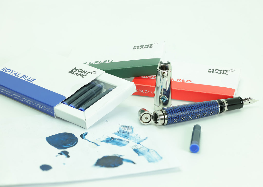 Montblanc Boheme Jewels with Light Blue Topaz Leather Pen Set