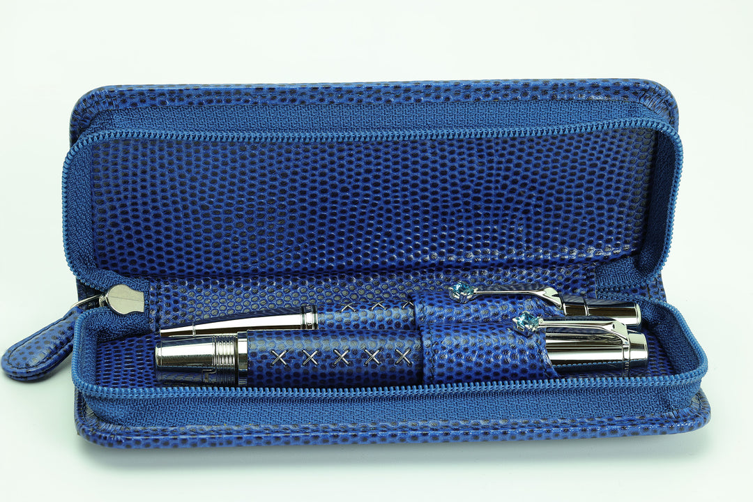 Montblanc Boheme Jewels with Light Blue Topaz Leather Pen Set