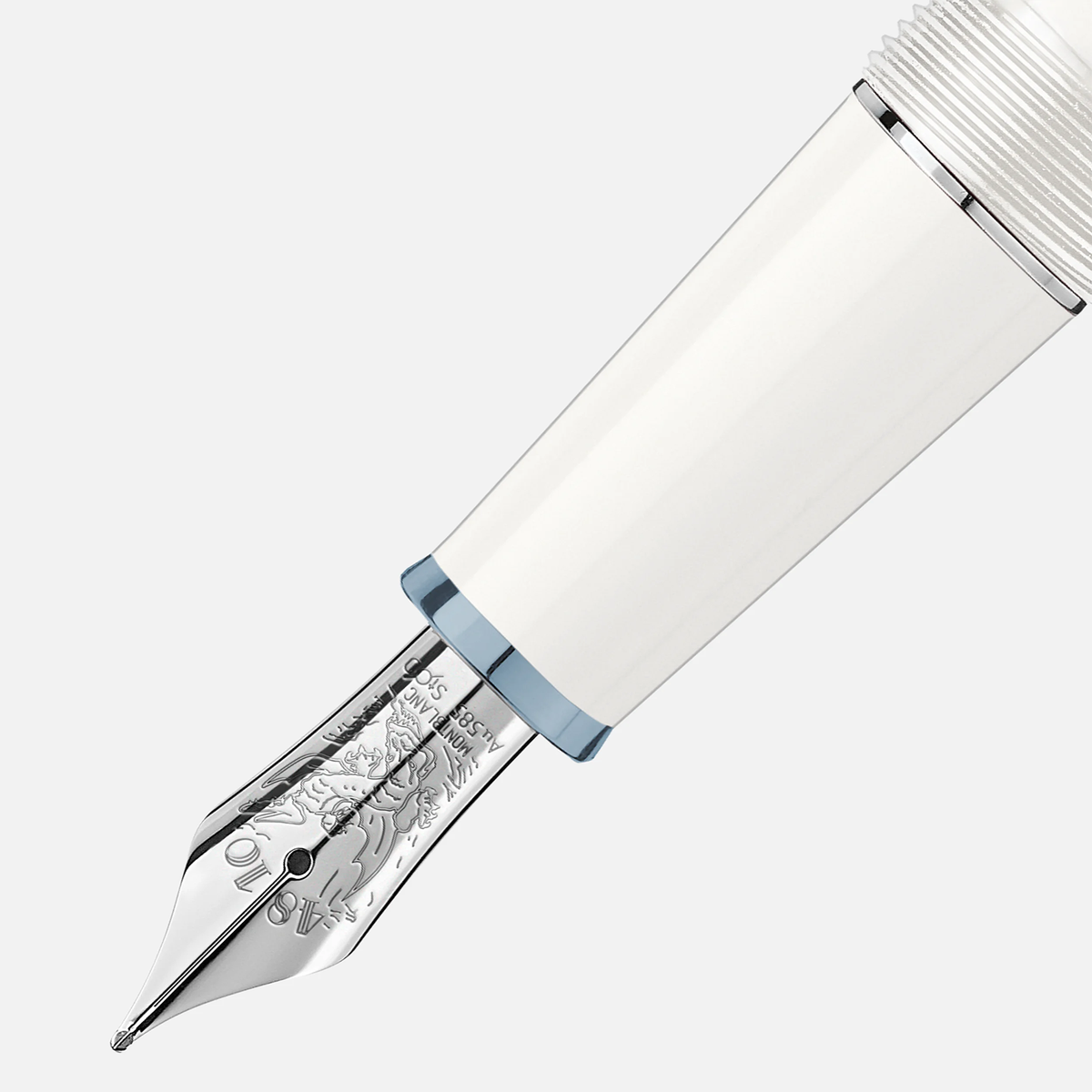 Montblanc Meisterstück Glacier White Classique Fountain Pen by Mont Blanc