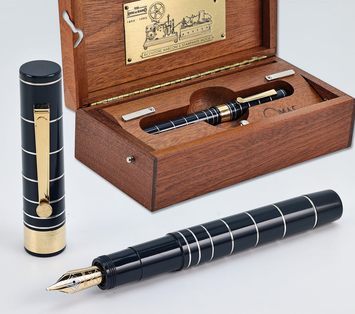 OMAS MARCONI 100 ANNIVERSARY OF THE RADIO Fountain Pen - Blue