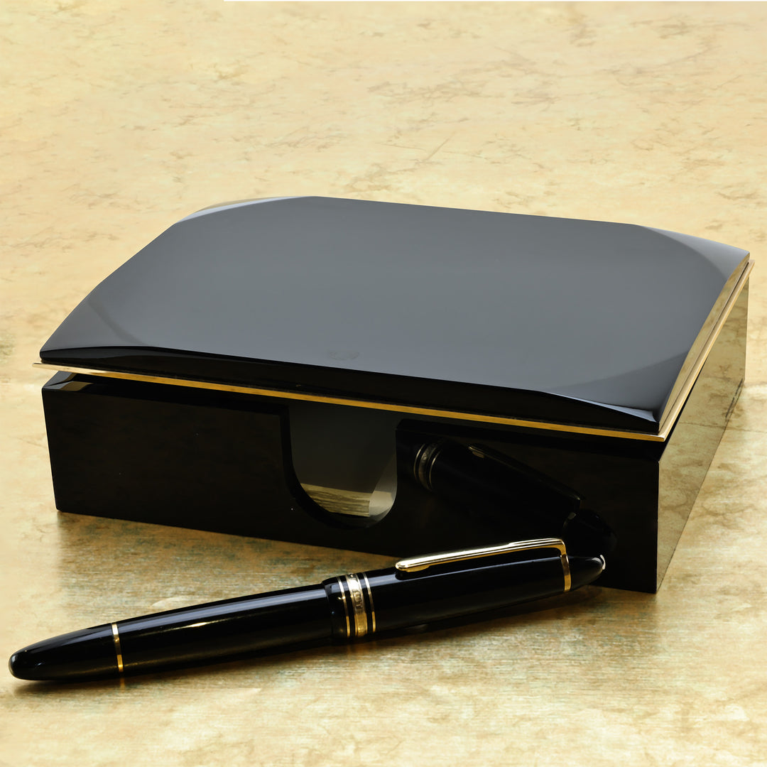 Montblanc Desk Paper Box - Solitaire Series Black &amp; Gold