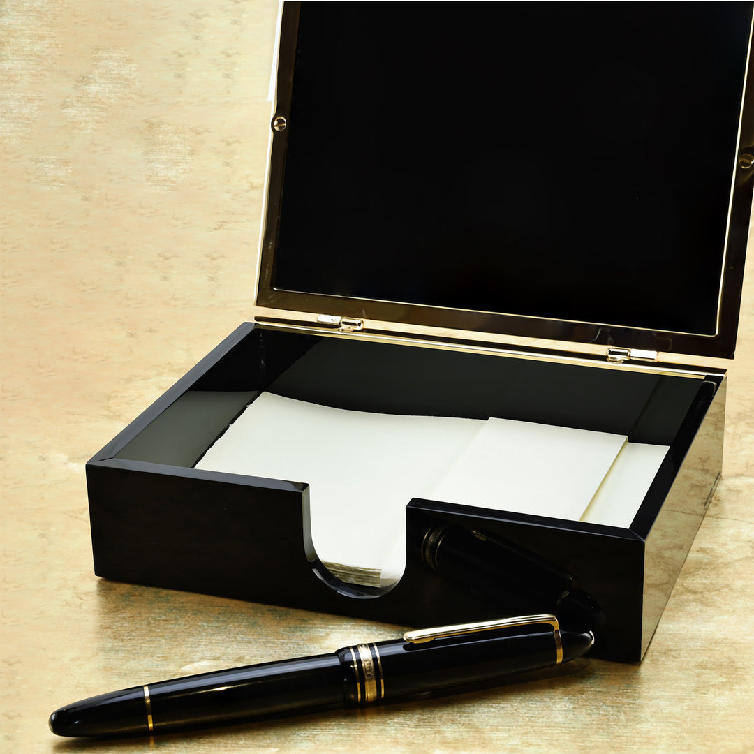 Montblanc Desk Paper Box - Solitaire Series Black &amp; Gold