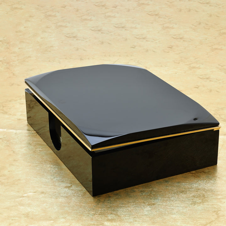 Montblanc Desk Paper Box - Solitaire Series Black &amp; Gold