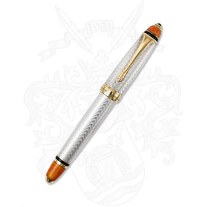 Michel Perchin Art Deco Limited Edition 88 Sterling Silver With Orange Trim