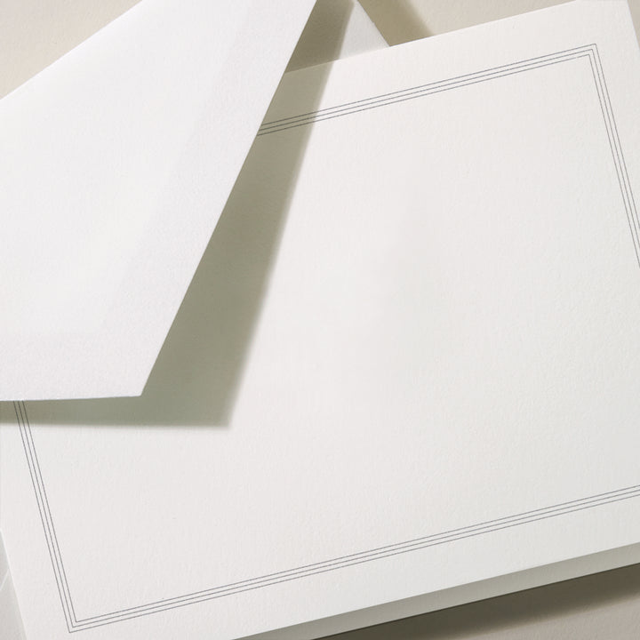 Crane Navy Triple Hairline Framed Note Cards &amp; Envelopes