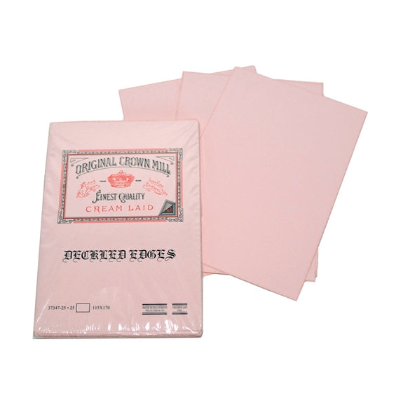 Classic Deckled Edge Flat Note Card (25ct) | Original Crown Mill