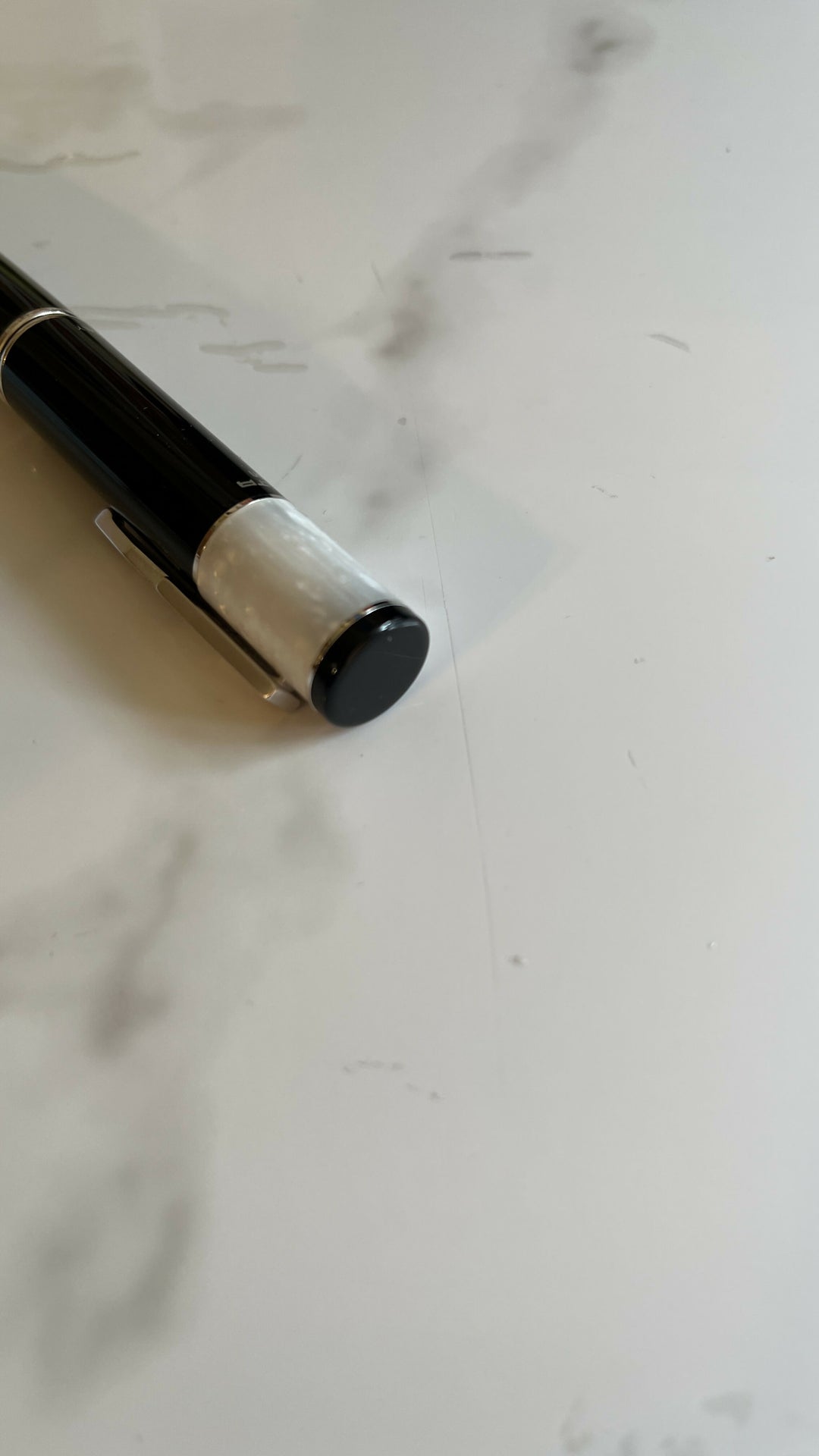 Delta Icon White/Black Ballpoint Pen