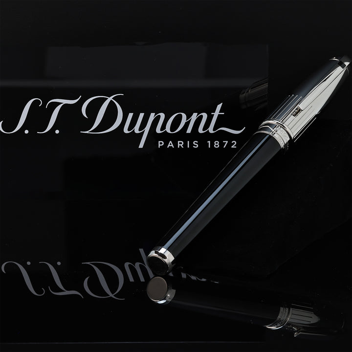 S.T. Dupont Olympio XL Black Lacquer &amp; Palladium Lines FP