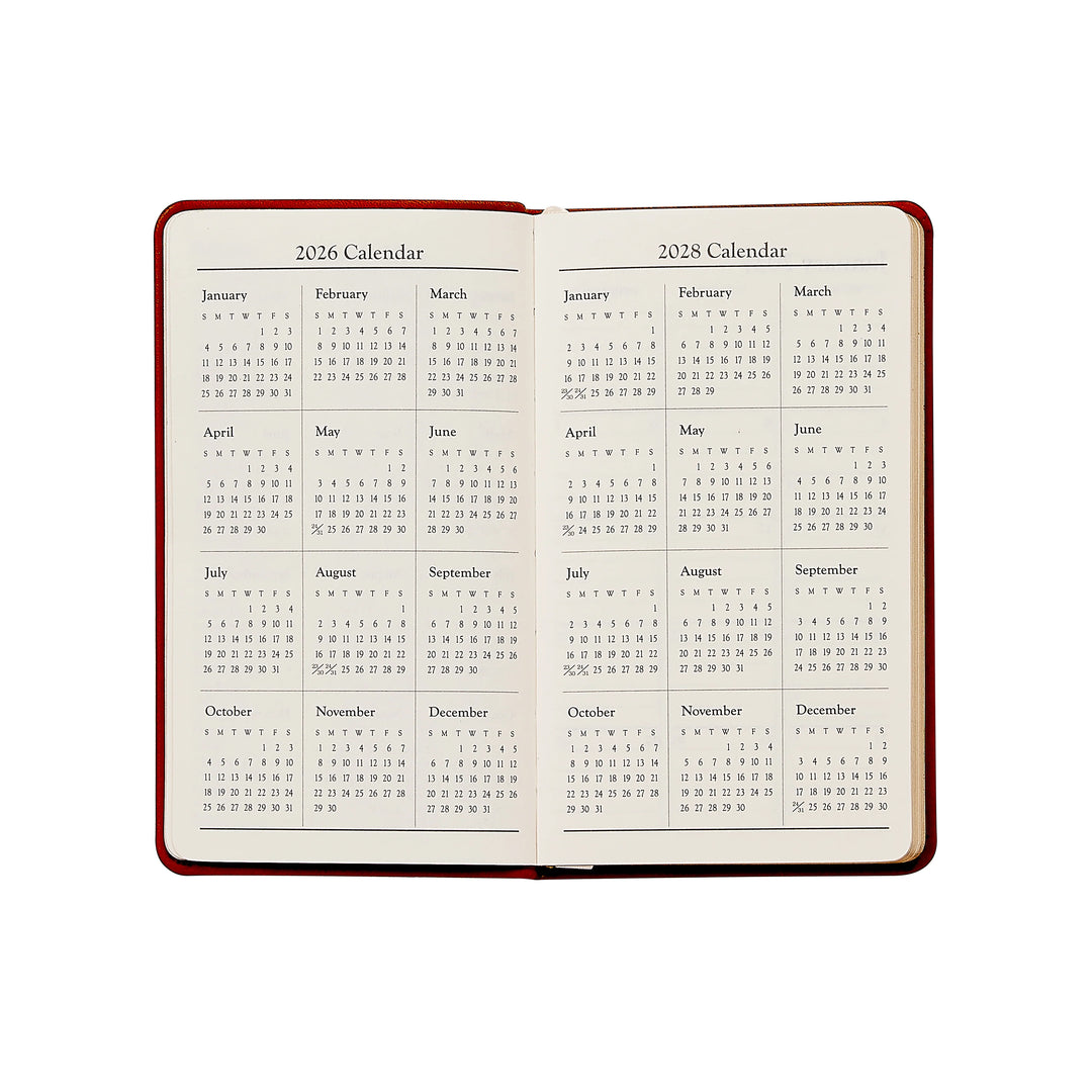 Graphic Image 2027 Pocket Datebook- Goatskin Leather 3"x5"