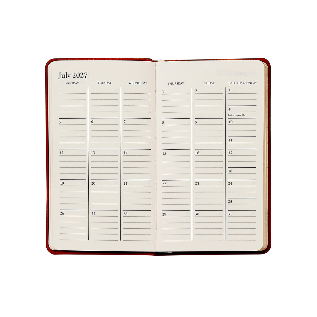 Graphic Image 2027 Pocket Datebook- Goatskin Leather 3"x5"