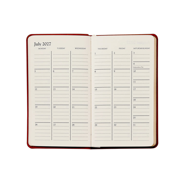 Graphic Image 2027 Pocket Datebook- Goatskin Leather 3"x5"